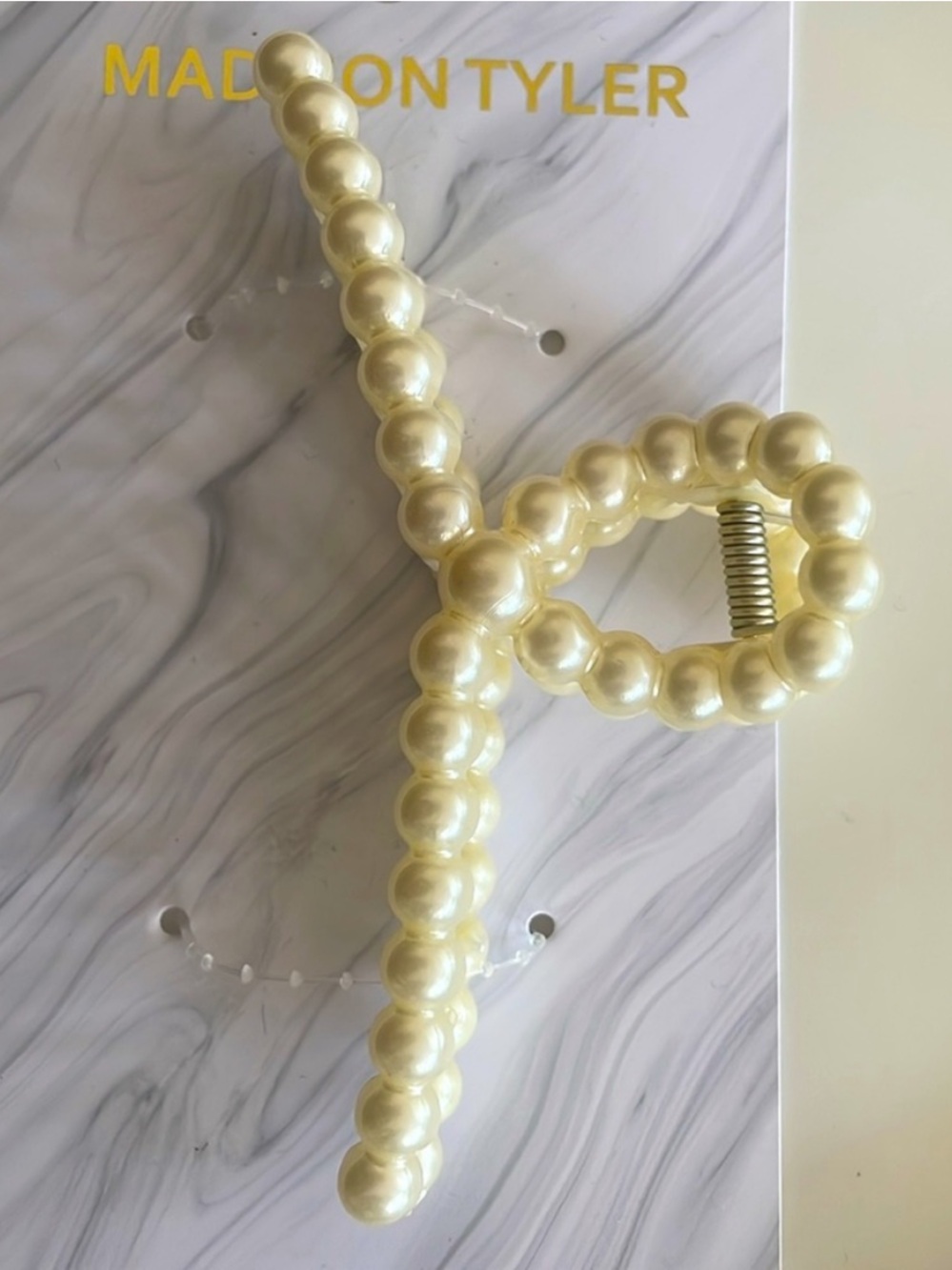 Large Faux Pearl Hair Claw Clip